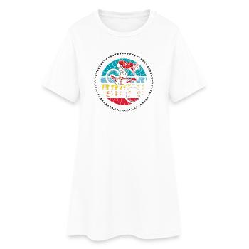 Mountain bicycle - Women’s T-Shirt Dress - white - Front