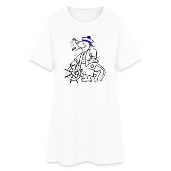 Marin, maritime - Robe T-shirt Femme - blanc - Devant