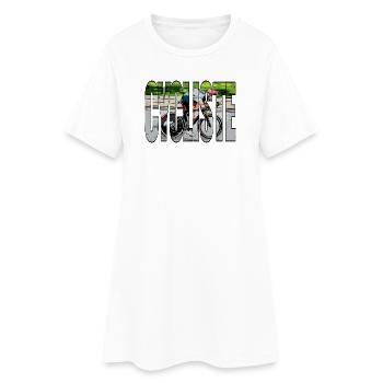 RADFAHRER - Frauen T-Shirt-Kleid - Weiß - Vorne