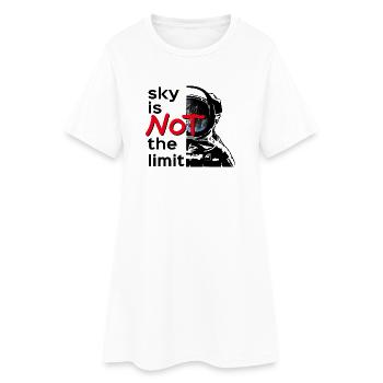 sky is Not the limit black - Frauen T-Shirt-Kleid - Weiß - Vorne