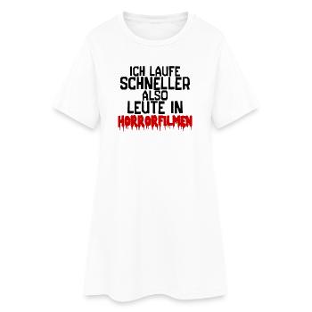 Fernsehabend Statement Movies Kino Nacht Filme - Frauen T-Shirt-Kleid - Weiß - Vorne