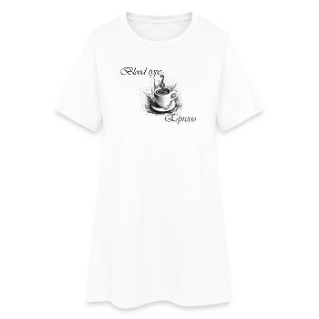 Groupe sanguin Espresso 2 - Robe T-shirt Femme - blanc - Devant