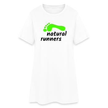barfuß natural runners 2023 2-zeilig 1 - Frauen T-Shirt-Kleid - Weiß - Vorne