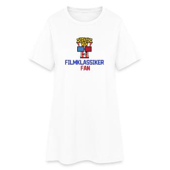 Fernsehabend Movies Popcorn Statement Kino Nacht - Frauen T-Shirt-Kleid - Weiß - Vorne