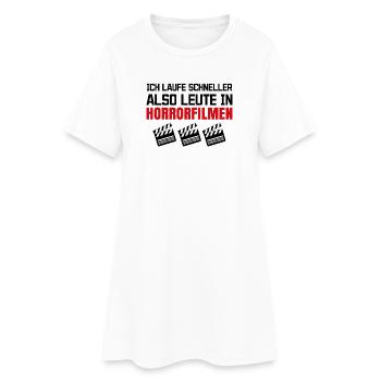 Kinoabend Movies Statement Filmabend Filme Cineast - Frauen T-Shirt-Kleid - Weiß - Vorne