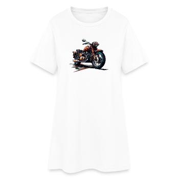 Moto de style polygonal - Robe T-shirt Femme - blanc - Devant