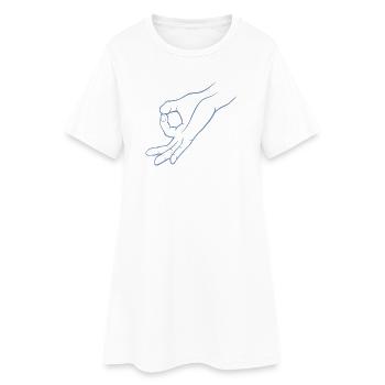 Trou de signalisation manuelle dans un jeu d’enfant - Robe T-shirt Femme - blanc - Devant