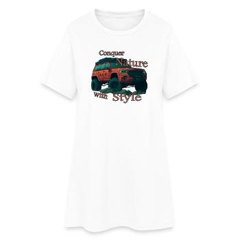 Véhicule hors route - Passionné de la nature - Robe T-shirt Femme - blanc - Devant