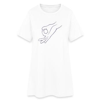Trou de signalisation manuelle dans un jeu d’enfant - Robe T-shirt Femme - blanc - Devant