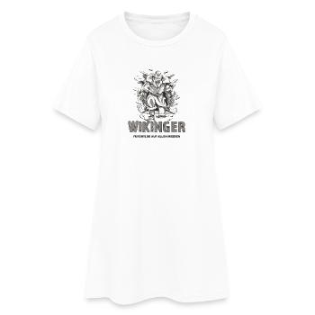 Wikinger Design - Frauen T-Shirt-Kleid - Weiß - Vorne