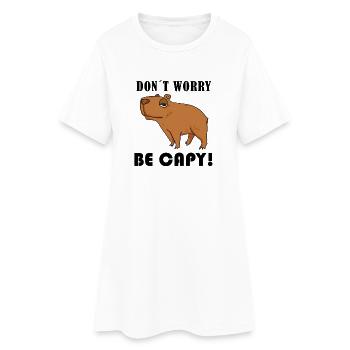 Capybara Capybara Cadeau - Robe T-shirt Femme - blanc - Devant