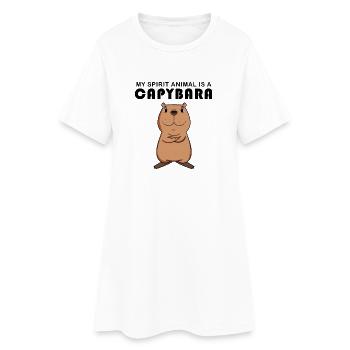 Capybara Capybara Cadeau - Robe T-shirt Femme - blanc - Devant