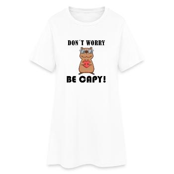 Capybara Capybara Cadeau - Robe T-shirt Femme - blanc - Devant