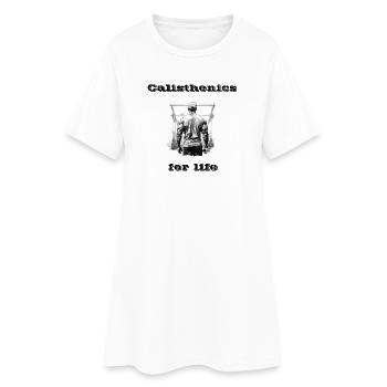 Gymnastique pour la vie - Robe T-shirt Femme - blanc - Devant