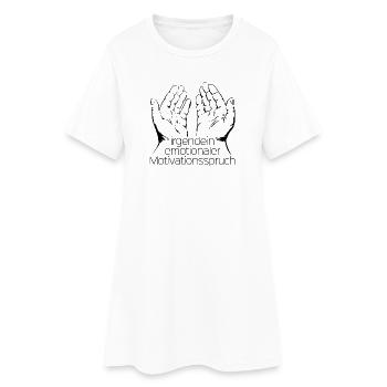 Motivation - Frauen T-Shirt-Kleid - Weiß - Vorne