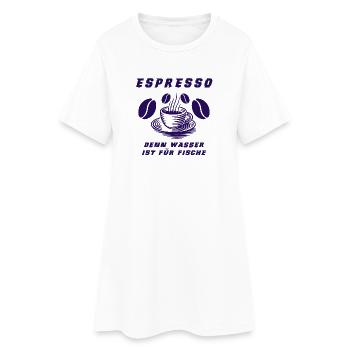 Espresso Design - Frauen T-Shirt-Kleid - Weiß - Vorne