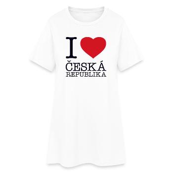 I LOVE CZECH REPUBLIC Tschechien - Frauen T-Shirt-Kleid - Weiß - Vorne