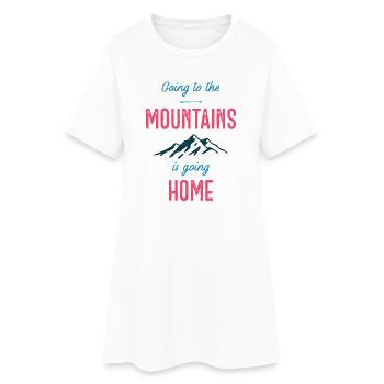 Aller à la montagne, c’est rentrer à la maison - Robe T-shirt Femme - blanc - Devant