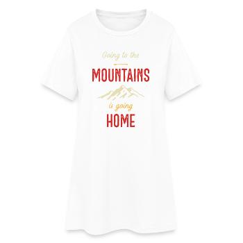 Aller à la montagne, c’est rentrer à la maison - Robe T-shirt Femme - blanc - Devant
