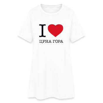 J’AIME LE MONTÉNÉGRO - Robe T-shirt Femme - blanc - Devant