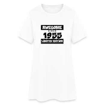 1955 - Jahrgang 1955 - Fantastisch seit 1955 - Frauen T-Shirt-Kleid - Weiß - Vorne