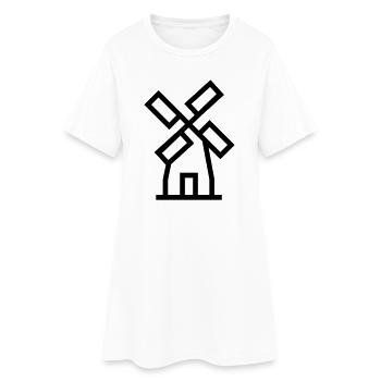 Énergie de l’air de moulin à vent - Robe T-shirt Femme - blanc - Devant