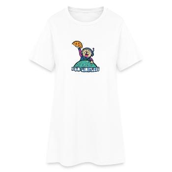 Un astronaute commande une pizza à la pizzeria - Robe T-shirt Femme - blanc - Devant