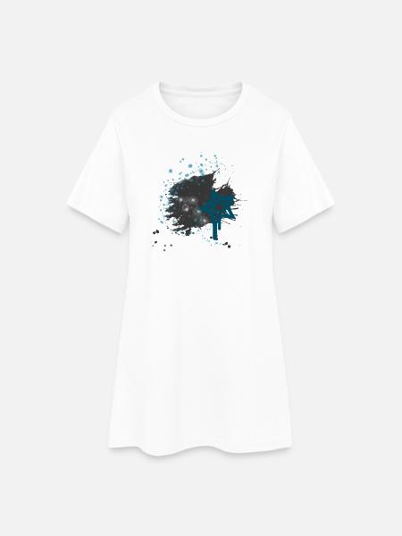 Star - Frauen T-Shirt-Kleid - Weiß