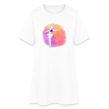 Pole Dance Neon Sunset - Women’s T-Shirt Dress - white - Front