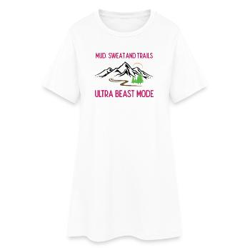 Ultra Running - Schlamm, Schweiß und Trails - Frauen T-Shirt-Kleid - Weiß - Vorne