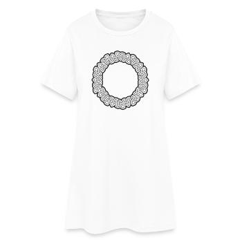 Triquetra Decorative Viking circle - Women’s T-Shirt Dress - white - Front