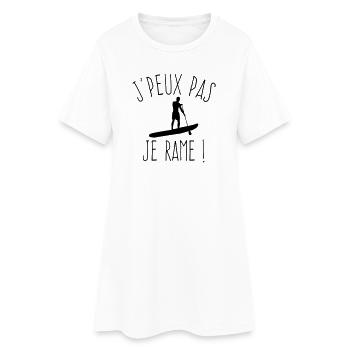 J'peux pas je rame  - Robe T-shirt Femme - blanc - Devant