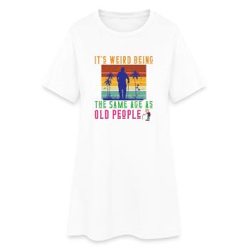 Parole irrévérencieuse d’un jeune aîné - Robe T-shirt Femme - blanc - Devant