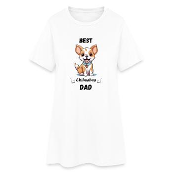 Best Chihuahua Dad - Frauen T-Shirt-Kleid - Weiß - Vorne