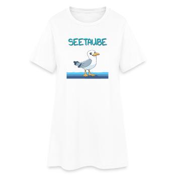 See Taube am Kai - Frauen T-Shirt-Kleid - Weiß - Vorne