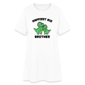 Dino Frère et sœur Amour Big Brother Déclaration - Robe T-shirt Femme - blanc - Devant
