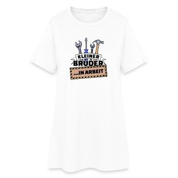 Bruderherz Geschwister Großer Bruder Statement - Frauen T-Shirt-Kleid - Weiß - Vorne