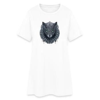 Totem du Chat - Robe T-shirt Femme - blanc - Devant