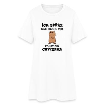 Capybara Wasserschwein Capybaras - Frauen T-Shirt-Kleid - Weiß - Vorne