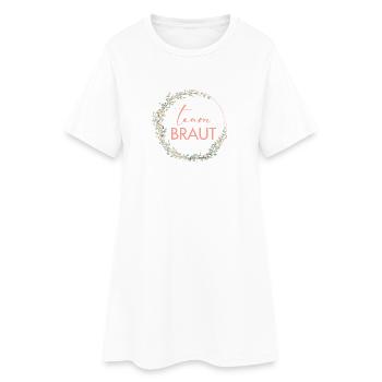 Kranz Team Braut personalisierbar - Frauen T-Shirt-Kleid - Weiß - Vorne
