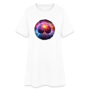 Le cerveau, le cerveau humain Compétence infinie - Robe T-shirt Femme - blanc - Devant