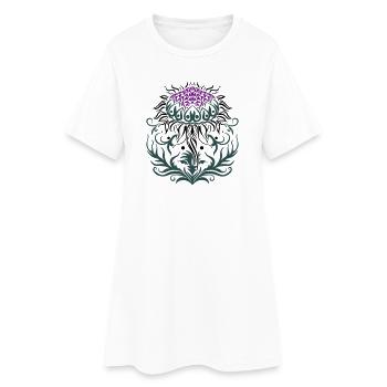 Chardon pourpre Chardon - Robe T-shirt Femme - blanc - Devant