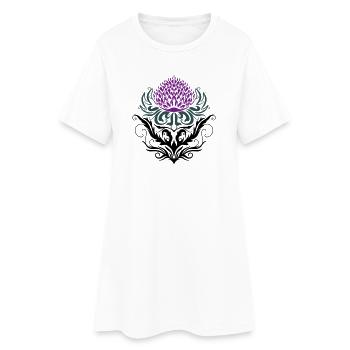 Chardon pourpre Chardon - Robe T-shirt Femme - blanc - Devant