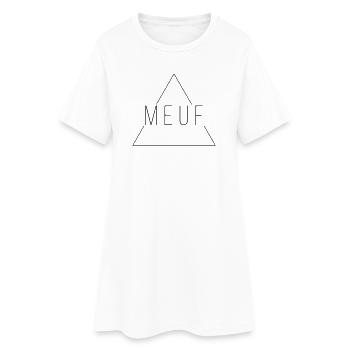 Meuf - Minimalisme au féminin - Robe T-shirt Femme - blanc - Devant