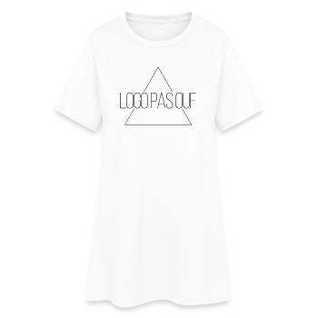 Logo pas ouf - Mais rigolo - Robe T-shirt Femme - blanc - Devant