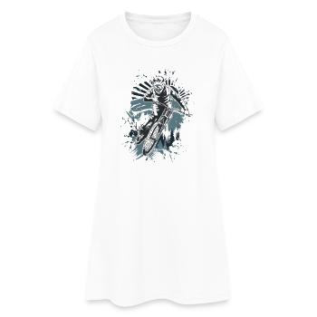 Dirt Trail Rider Splash - Women’s T-Shirt Dress - white - Front