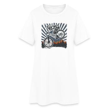 Moto Sunrise Jump par-dessus les pins - Robe T-shirt Femme - blanc - Devant