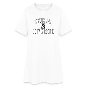 J'peux pas je fais régime  - Robe T-shirt Femme - blanc - Devant
