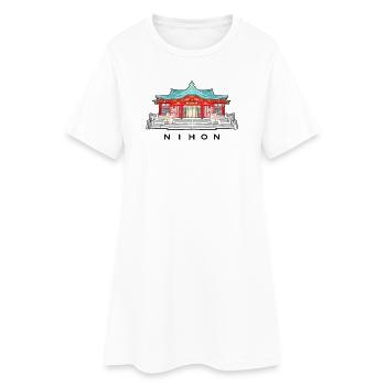 Japon, Sanctuaire shinto Koshikiiwa, région du Kansai - Robe T-shirt Femme - blanc - Devant
