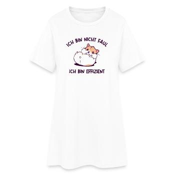 Haustiere Hamster Statement Lieblingstier Tiere - Frauen T-Shirt-Kleid - Weiß - Vorne